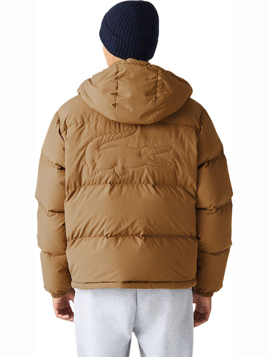 Lacoste Μπουφάν Puffer Αδιάβροχο Brown