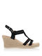 Women's T-Strap Platforms Black