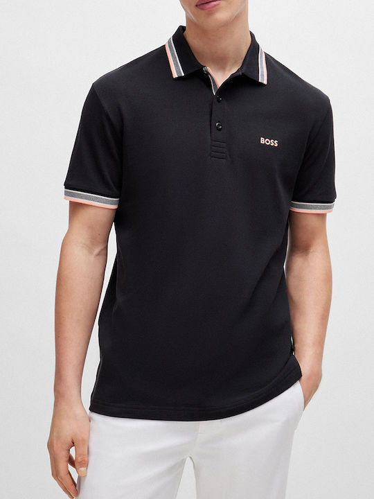 Hugo Boss Paddy Bluza pentru bărbați cu mâneci scurte Polo Black