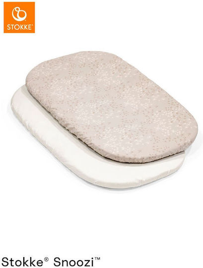 Stokke Set aus 2 Spannbettlaken für Snoozi Löwenzahn Beige Vanille Creme Wiege