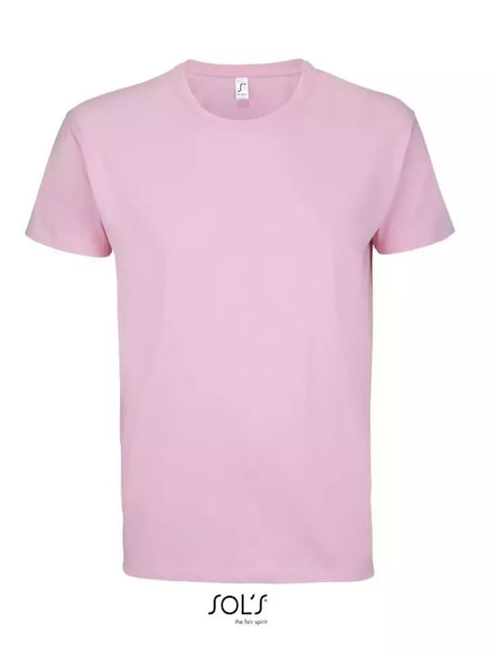 Sol's Ανδρικό Διαφημιστικό T-shirt Κοντομάνικο Candy Pink