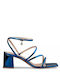 Envie Shoes Patent Leather Women's Sandals Blue