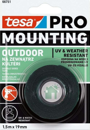 Tesa Double-sided Outdoor Foam Mounting Tape 1.5 M 19 Mm H5575004 Pro