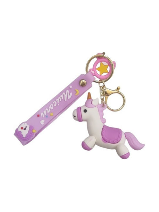 Unicorn Keychain Hanging Keychain Pvc Purple