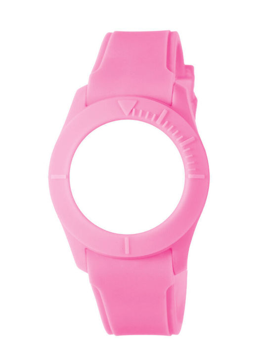 WATX & CO Καουτσούκ Λουράκι Ροζ 38mm