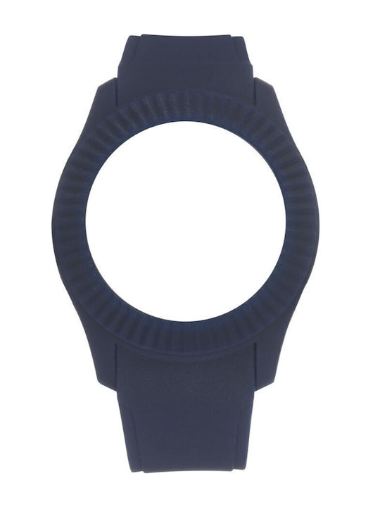 WATX & CO Καουτσούκ Λουράκι Μπλε 43mm