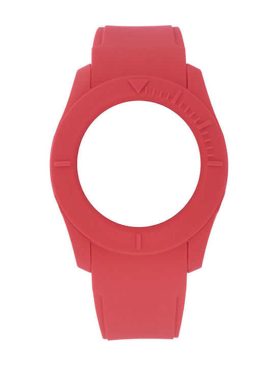 WATX & CO Καουτσούκ Λουράκι Ροζ 38mm