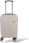 Playbags PS828 Cabin Travel Suitcase Hard Beige with 4 Wheels Height 52cm.