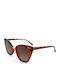 V-store Women's Sunglasses with Brown Tartaruga Plastic Frame and Brown Gradient Polarized Lens POL20.549BROWN