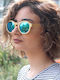 V-store Women's Sunglasses with Multicolour Plastic Frame and Brown Gradient Polarized Lens WD013