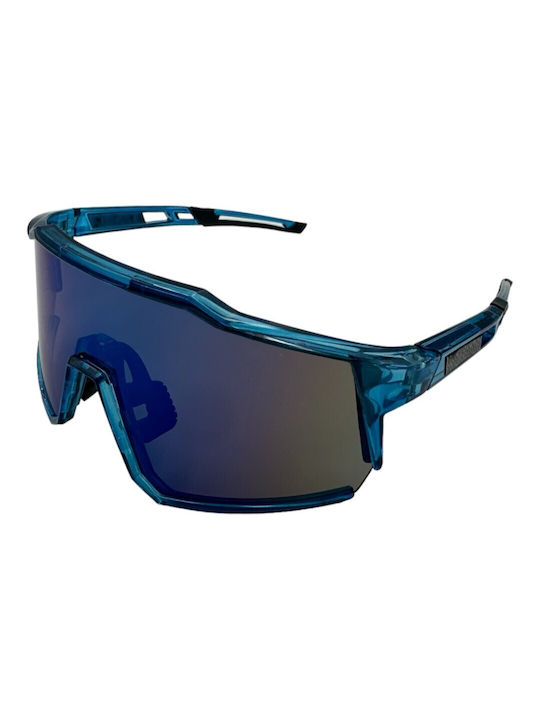 V-store Sonnenbrillen mit Blau Rahmen und Blau Spiegel Linse 7400-1-02