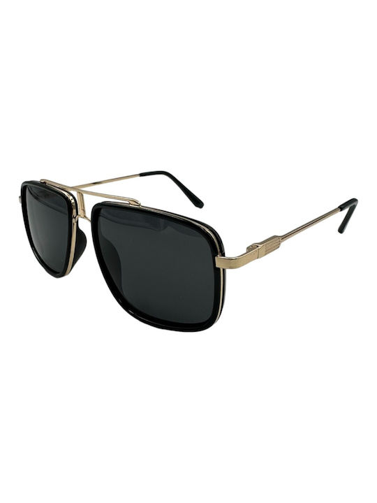 V-store Sonnenbrillen mit Schwarz Rahmen und Schwarz Polarisiert Spiegel Linse POL9015B-02