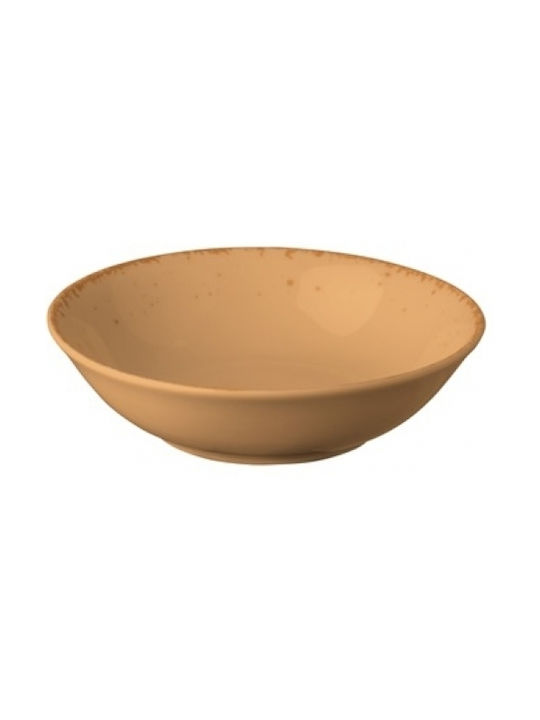 Lukanda Serving Bowl Round made of Porcelain Brown with Diameter 14cm