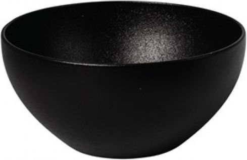 Fine Servierschüssel Rund aus Porzellan Schwarz mit Durchmesser 12cm