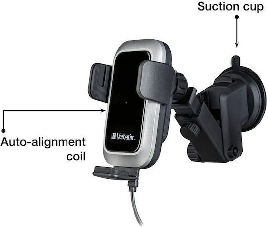 Verbatim Fwc-03 Pro Car Mobile Mount with Adjustable Hooks Grey