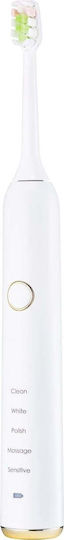 Vitammy Electric Toothbrush with Pressure Sensor and Travel Case White