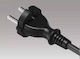 Plastrol Power Cord Type H05RR-F with Cable Properties 2x1mm² Length 1m