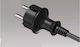 Plastrol Power Cord Type H07RN-F with Cable Properties 2x1.5mm² in Black Colour 1m
