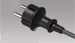 Plastrol Καλώδιο Ρεύματος με Διατομή 2x1.5mm² Μαύρο 1m W-97199