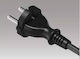 Plastrol Power Cord Type H07RN-F with Cable Properties 2x1mm² in Black Colour 1m