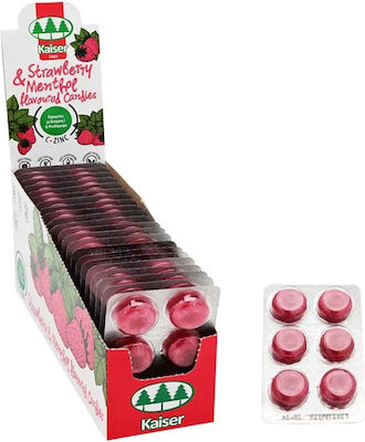 Καραμέλες Strawberry & Menthol Sore Throat Candies Καραμέλες Με Βιταμίνη C & Ψευδάργυρο Για Τον Ερεθισμένο Λαιμό & Τον Βήχα Vegan 6τμχ