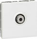 Legrand Πρίζα Κεραίας Τηλεόρασης σε Λευκό χρώμα 078780