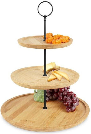 Excellent Houseware Hölzernes Etagere 3 Etagen Braun 1Stück Excellent Houseware Hölzernes Etagere 3 Etagen Braun 1Stück