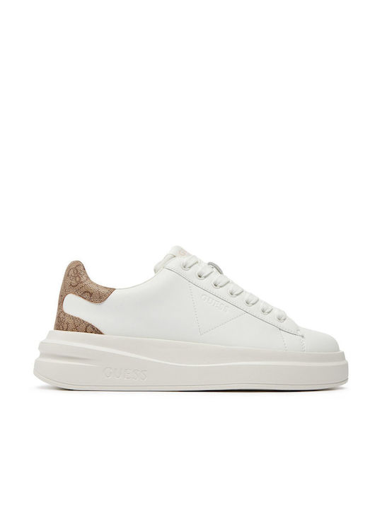 Guess Γυναικεία Sneakers White Beige