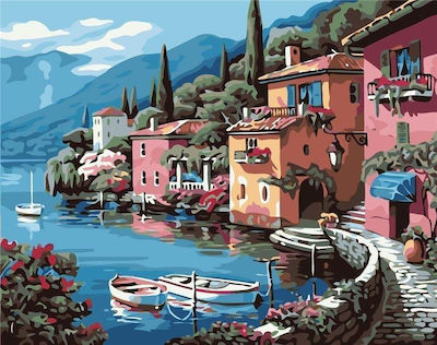 Houses On The Shore Ramă pe Pânză 40x50cm Houses On The Shore Ramă pe Pânză 40x50cm