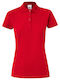 Velilla Women's Promotional Polo T-Shirt in Red