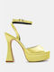 Satin Heeled Sandals & Platform 4185123-yellow