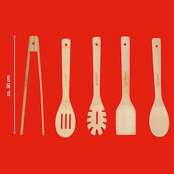 Alpina Bamboo Cooking Utensil Set Beige 5pcs