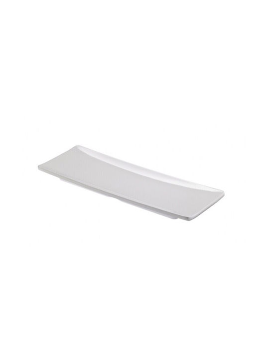 Leone Servierplatte Rechteckig Kunststoff Weiß 24x10cm 1Stück