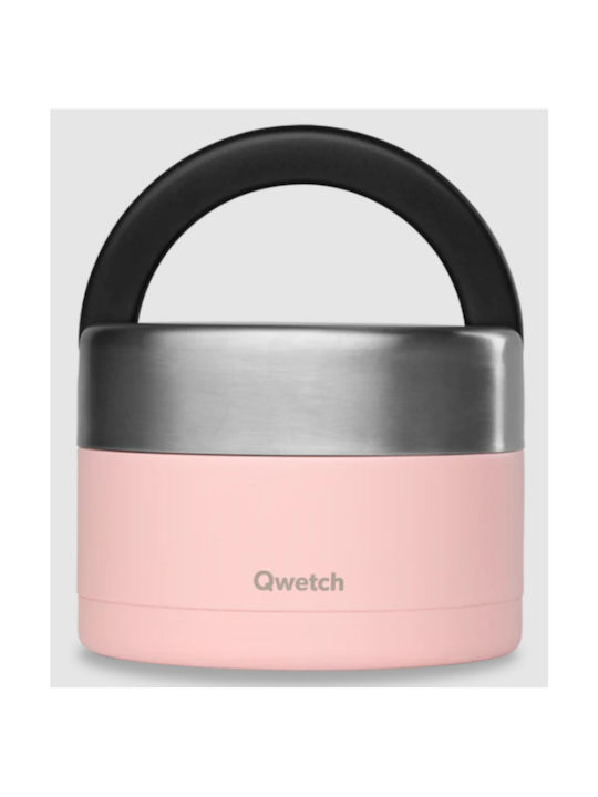 Qwetch Δοχείο Φαγητού Inox Θερμός Ροζ 650ml