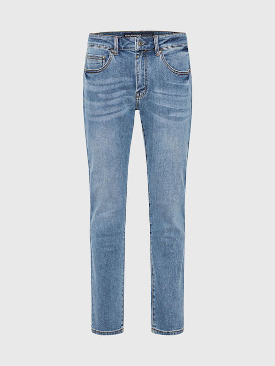 Ανδρικό Παντελόνι Τζιν με Slim Tapered Εφαρμογή Light Blue