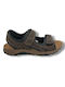Leather Men's Sandal Inblu T0120100 Brown Normal Fit