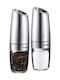 Klausberg Electric Set Spice Mills made of Glass in Silver Color 20cm 1pcs