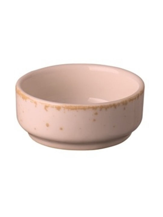 Lukanda Serving Bowl Round made of Porcelain Pink with Diameter 6.5cm 6pcs