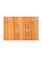 Viopros Kinder Vorhang Koursoári mit Borte Orange 678656 140x270cm
