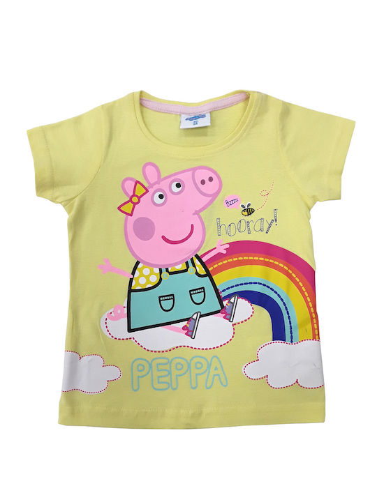 Peppa Pig Bluză pentru copii Galbenă