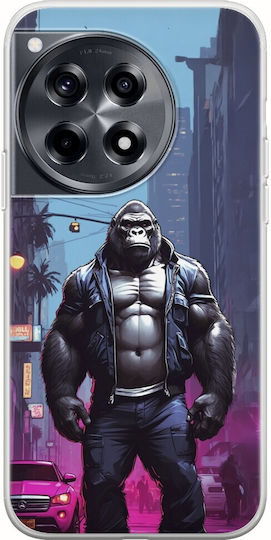 Street Animals Gorilla Задна корица Силикон Многоцветен (OnePlus 12R)