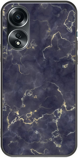 Agate Stone - Dark Blue Umschlag Rückseite Silikon Mehrfarbig (Oppo A78 5G)