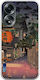 Ukiyo-e - Tokyo Rain Street Задна корица Силикон Многоцветен (Oppo A78 4G)