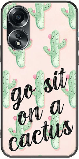 Go Sit On A Cactus Back Cover Σιλικόνης Πολύχρωμο (Oppo A78 5G)