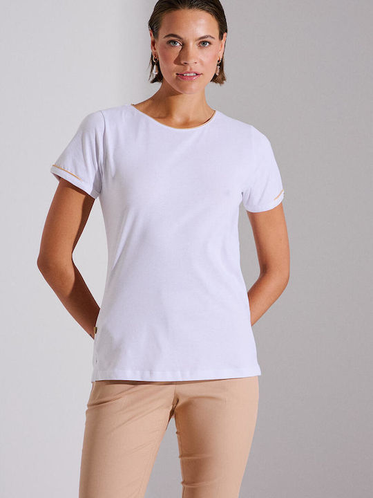 Bill Cost Damen T-Shirt Weiß