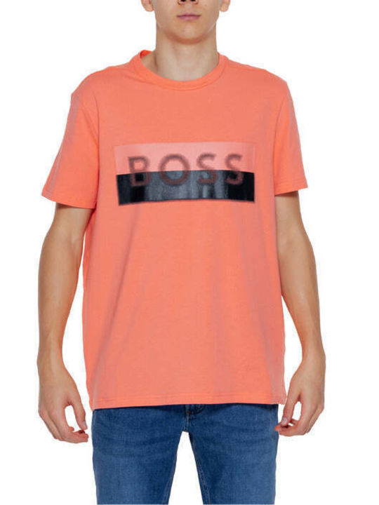 Hugo Boss Ανδρικό T-shirt Κοντομάνικο Πορτοκαλί
