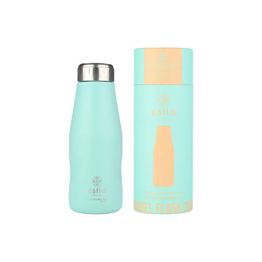 Estia Travel Flask Save the Aegean Рециклируема Бутилка Термос Неръждаема Стомана Без BPA 350ml Bermuda Зелен