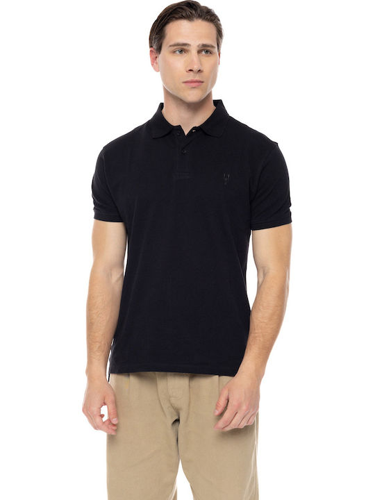 Polo Short Sleeve Black Blouse