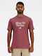 New Balance Herren Sport T-Shirt Kurzarm BORDO