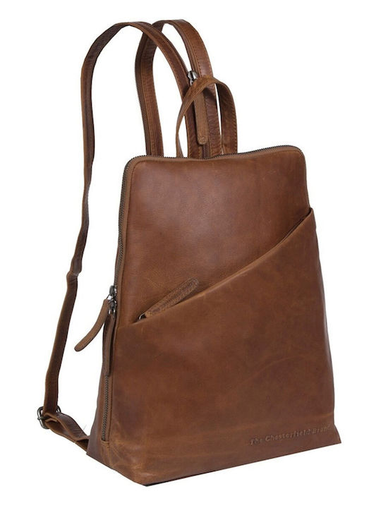 Leather Women's Bag Backpack Tabac Brown